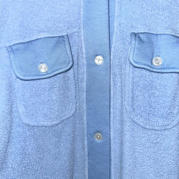 Boys Lie Baby Blue Inside Out Fleece Pamela Cherub Logo Shirt Jacket One Size - Picture 6 of 11